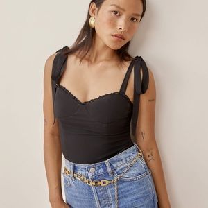 Reformation Blanca Top Black